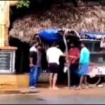 Do you understand this superstar eating from a roadside stall?