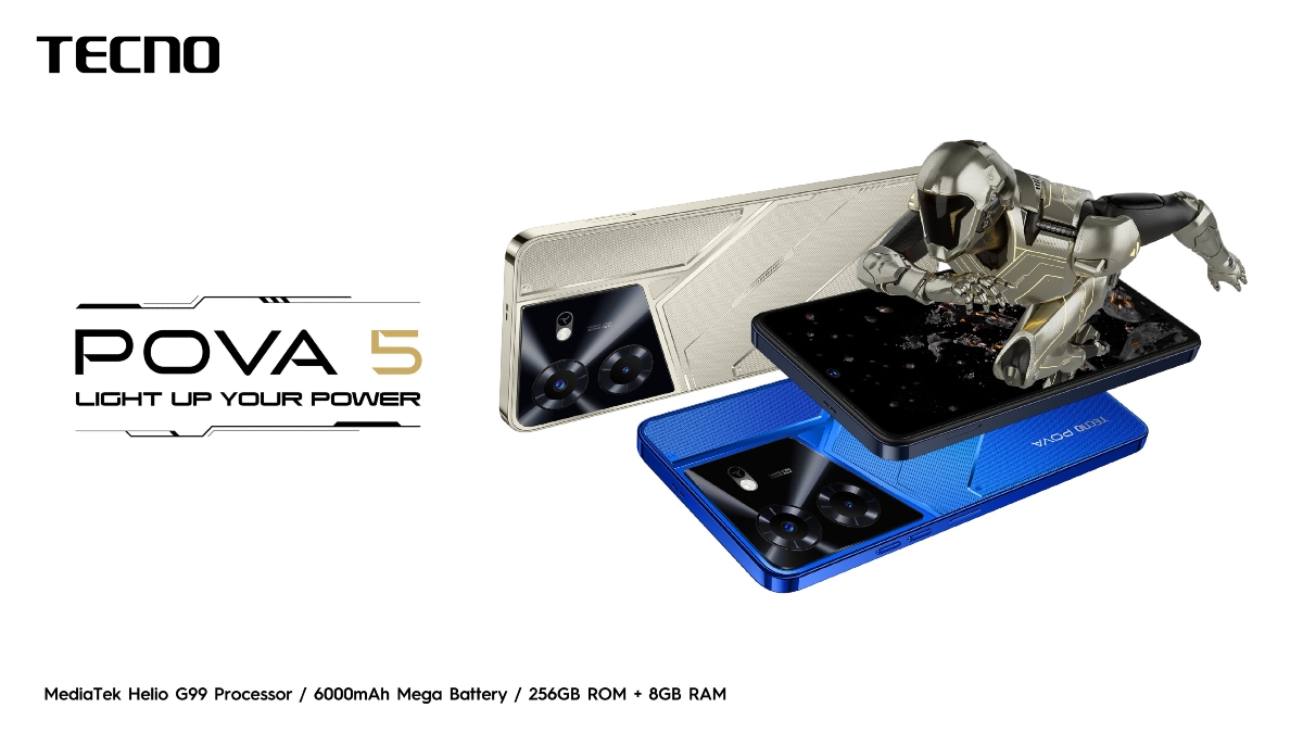 Tecno Pova 5 launched with MediaTek Helio G99 SoC, 120Hz Display, 6,000 mAh Battery