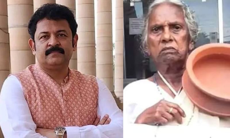 Having four daughters, it is unthinkable for an old woman to beg at the age of 87;  Krishnakumar gave 25000 rupees to help Maryakutty and Anna