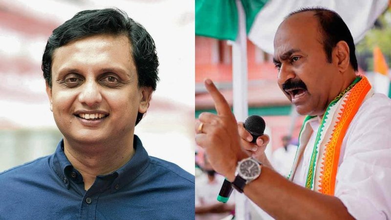 Riaz should not come to influence my party.  Count the potholes on the damaged road;  VD Satheesan