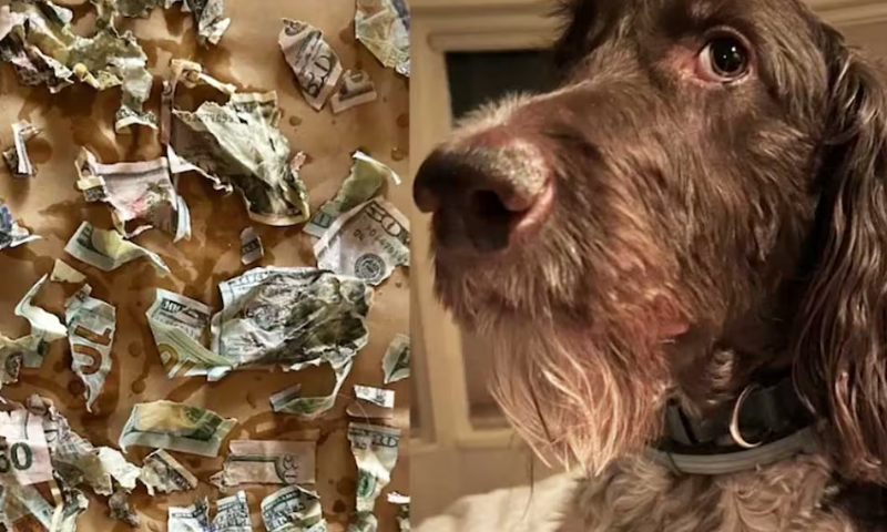 Pet dog chewed up Rs 3.32 lakh hidden in kitchen;  Couple in shock