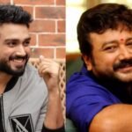 When he hides with a mask and hoodie, he will catch him from behind and shout "Hoy Jairam" and make a fuss!  He took a break in Malayalam on his son's advice