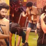 Abhishek grabbed Jinto by the neck and pulled him to the ground. Finally Mohanlal gave a warning. Later he hugged and said sorry.