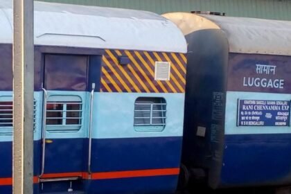 Ever wondered why train coaches have blue and white stripes like this?  Here is the answer