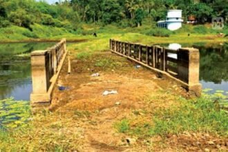 The water level in the dam has dropped to a great extent and the bridge that was submerged decades ago is visible again, the incident happened in Kerala.