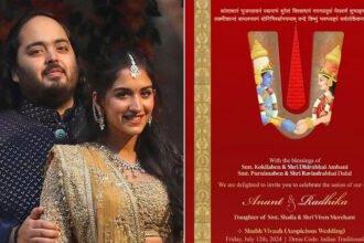 Viral Anand Ambani and Radhika's Save the Date Invitation Card mentions the wedding date and dress code for the 3-day event