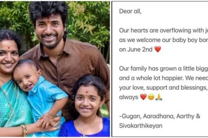 A new baby for Sivakarthikeyan's family and the audience wished them well
