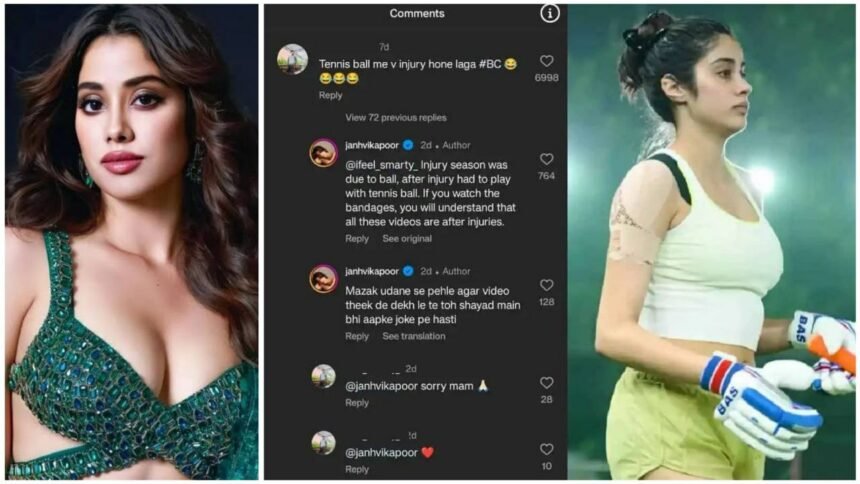 Bad comment under Sridevi's daughter Jhanvi's new film, the actor gave a bitter reply, then the person who made the comment apologized