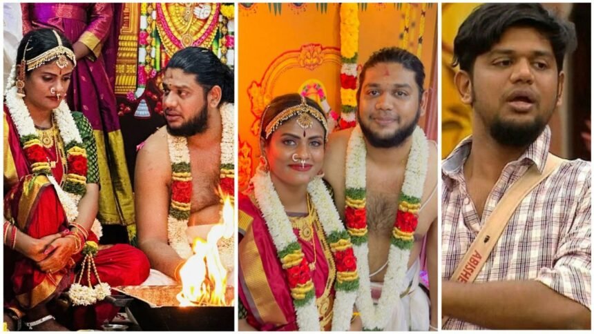 Bigg Boss star Abhishek got married and the wedding took place according to Tamil customs