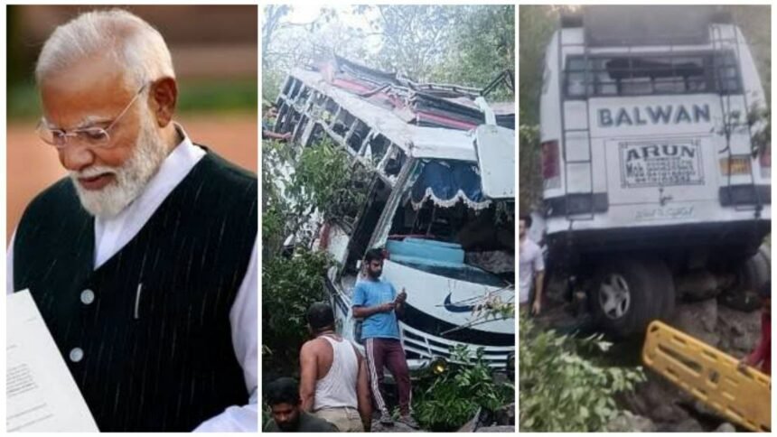 Terror attack on a bus carrying pilgrims Terror attack in Kashmir on the day of swearing-in of the third Modi cabinet, 10 people have already been killed