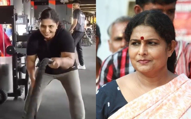 Is it like this at the age of 59?  Actress's work out video goes viral