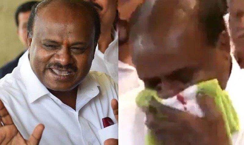 While the minister was talking, he started bleeding from his nose