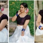 Athira Madhav looked beautiful in blue and white silk skirt, but the audience who saw the pictures noticed the change in the actress's body, and the audience wondered when this happened.