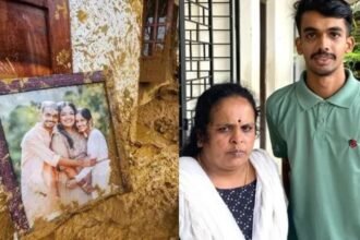 Dheeraj and his mother Sumisha are in the relief camp in Meppadi.