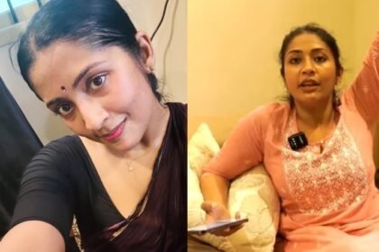 I am sixteen years old. There is no experience of wearing a saree. Only the males are present in the location and no mother. That was the first time I wore a sari