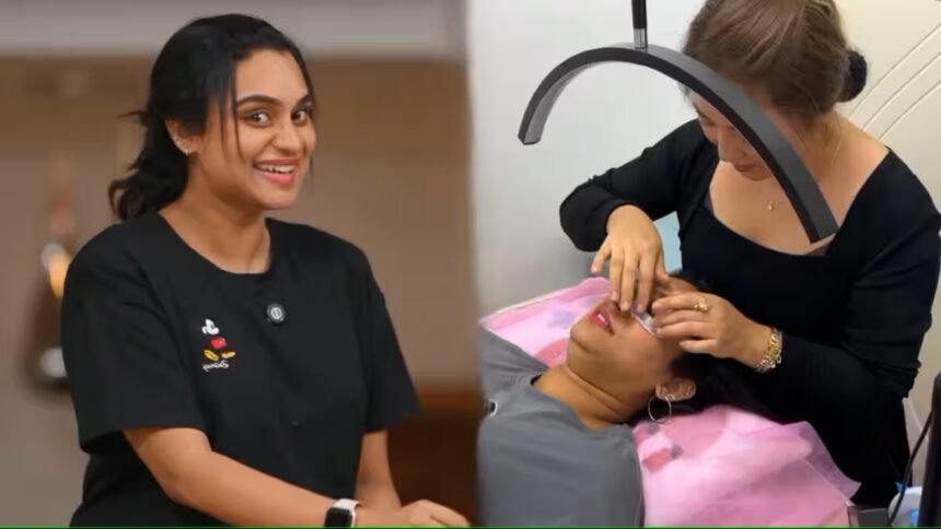 Lakshmi Nakshatra experimented with eyelashes and the audience was amazed by the new look of the actress