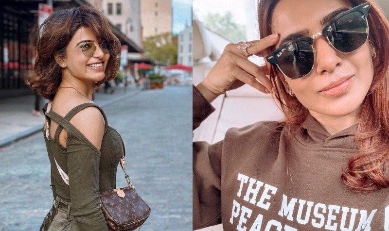 Looks like Samantha is giving someone the middle finger. The actress' finger says it all. New picture viral