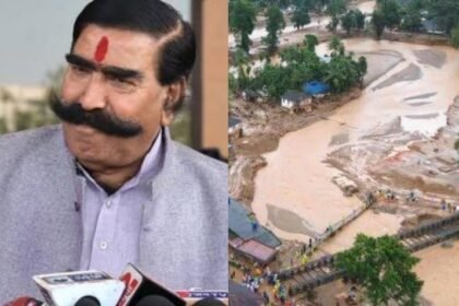 This is how the blood of the cow falls wherever it falls. Cow slaughter in Kerala is the reason for the landslide in Wayanad. BJP leader with hatred.