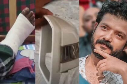 The youth was hit by a car, the car did not stop, severe injuries to the shoulder and leg, the investigation finally found the person - Srinath Bhasi, the incident