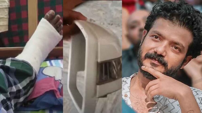 The youth was hit by a car, the car did not stop, severe injuries to the shoulder and leg, the investigation finally found the person - Srinath Bhasi, the incident