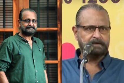 Veteran musician Ousepachan on RSS stage!Praises RSS workers for their discipline