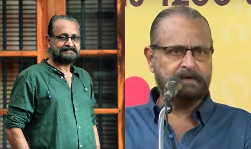 Veteran musician Ousepachan on RSS stage!Praises RSS workers for their discipline